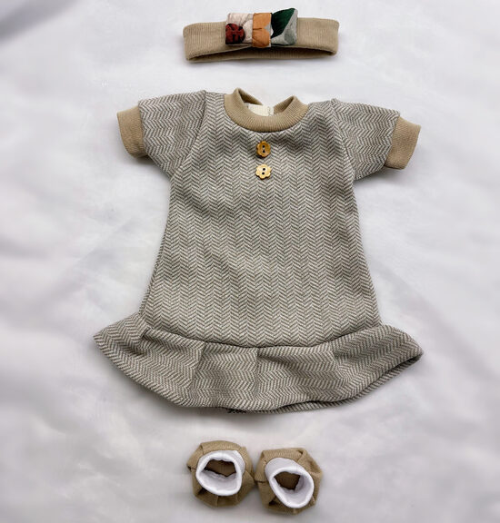 35 cm beebinukule beeži kleidi komplekt